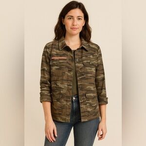 Caslon Petite Camo Utility Jacket – Size Small (Nordstrom Brand)